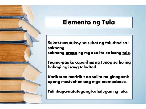 kahulugan ng elemento ng tula|Tula At Ang Mga Elemento Nito (Poems And .